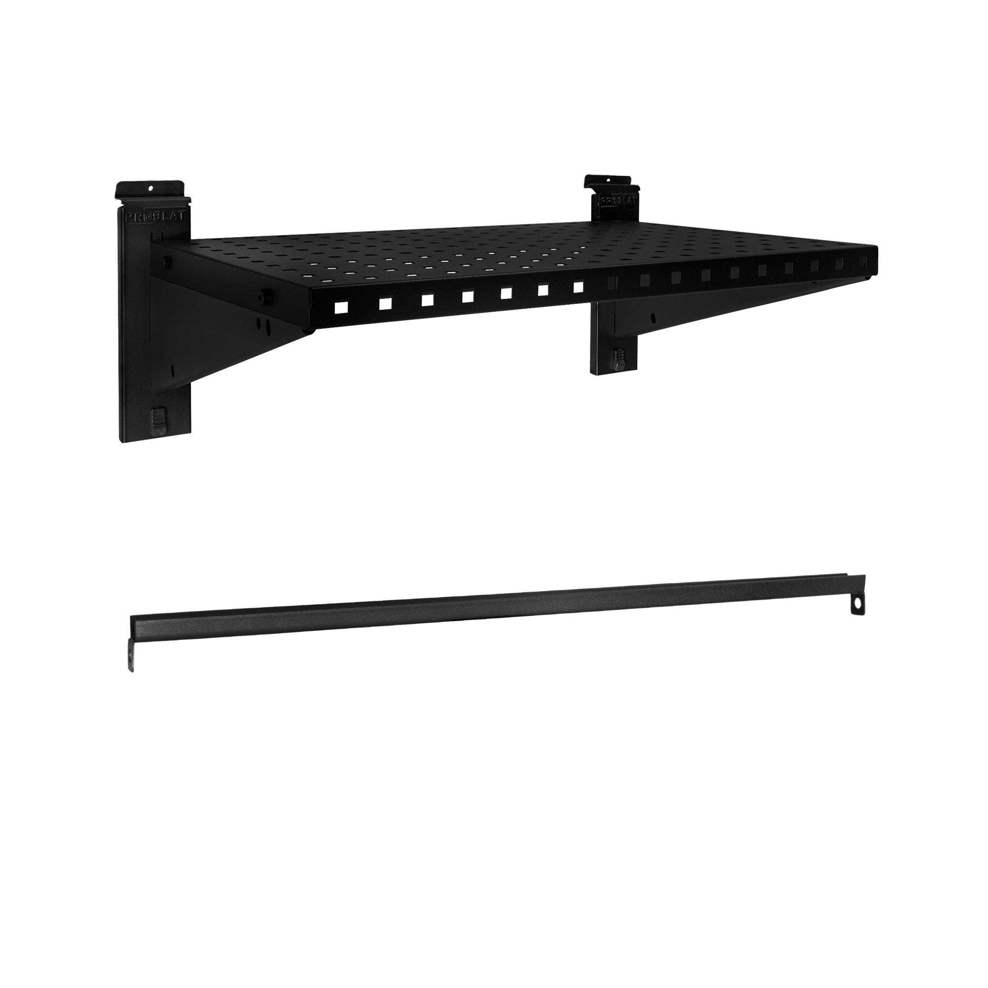 Heavy Duty 24-Inch Metal Shelf with Clothing Rod - Durable Storage Rack for Closet, Garage, Laundry Room & Commercial Use