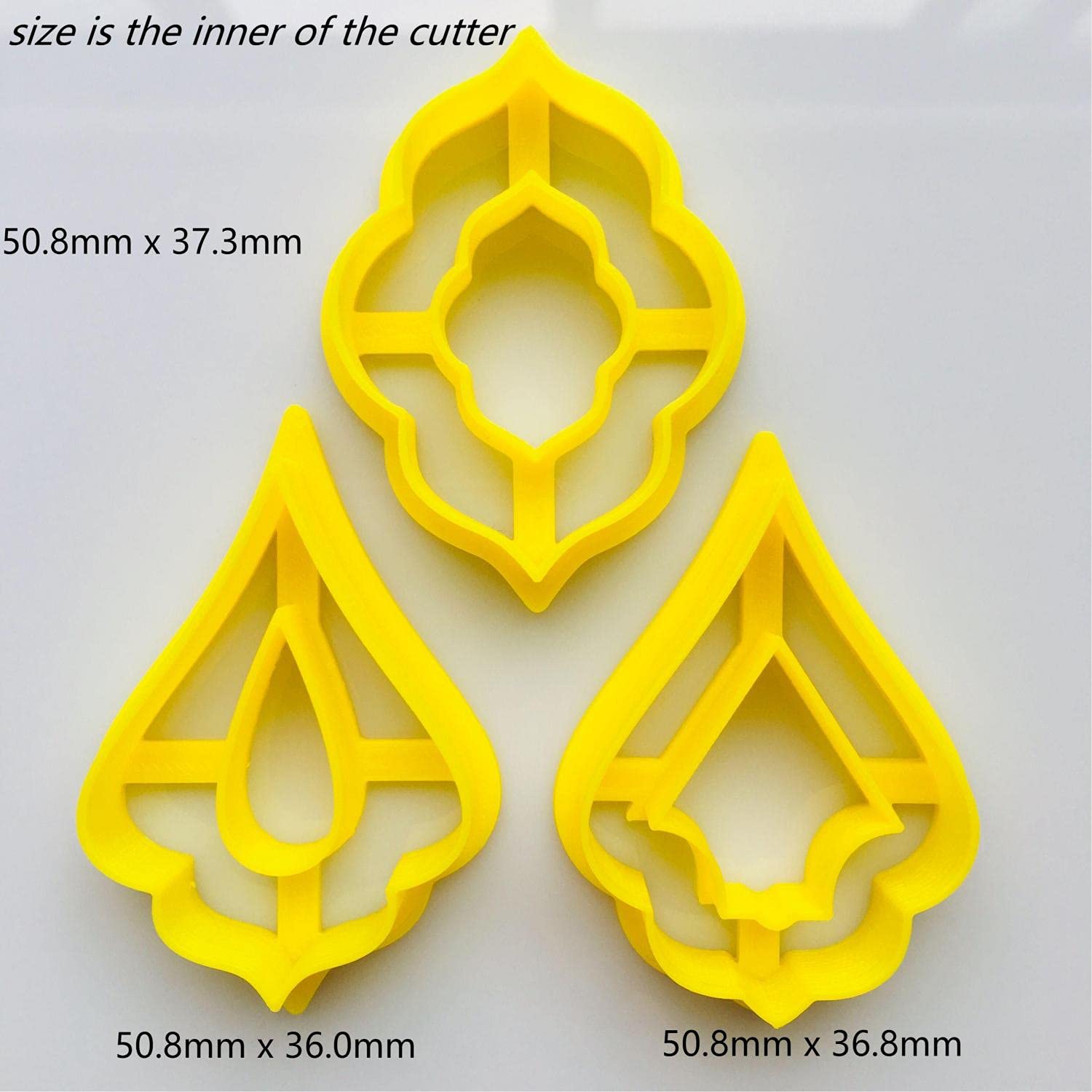 3 Pcs Moroccan Donut Shaped Cutters - Polymer Clay Cutters for Jewelry Making, DIY Crafts, Resin Art & Home Decor - Perfect for Earrings, Pendants & Handmade Gifts