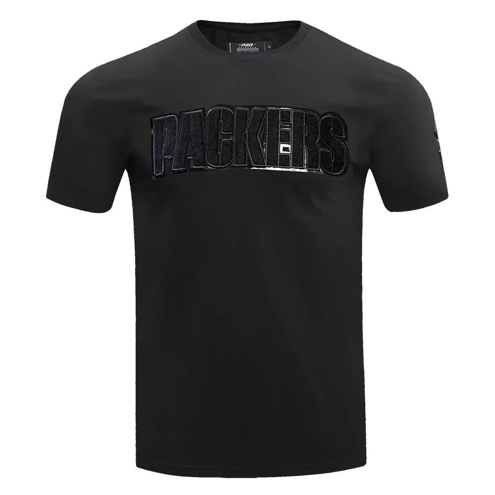 Men's Green Bay Packers Triple Black Short Sleeve T-Shirt - NFL Football Fan Jersey for Game Day, Tailgating & Casual Wear