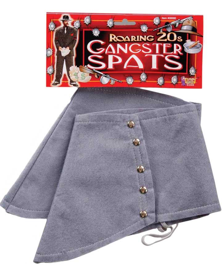 Vintage 20s Grey Gangster Spats - Classic 1920s Style Shoe Covers for Men - Perfect for Prohibition Era Costumes, Gatsby Parties & Themed Events