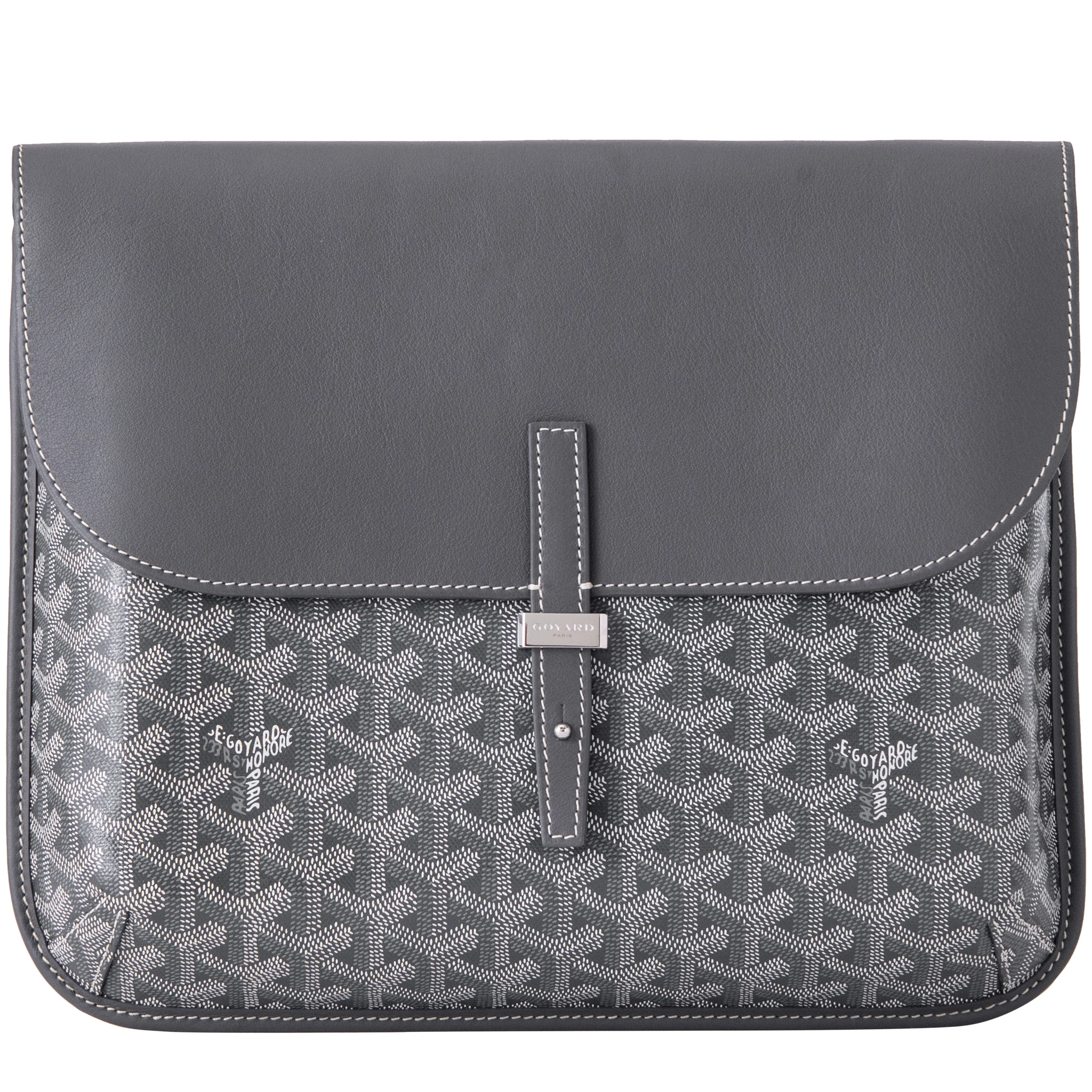Goyard Coursier Grey Messenger Bag for Men & Women - Stylish Crossbody Shoulder Bag for Work, Travel & Everyday Use