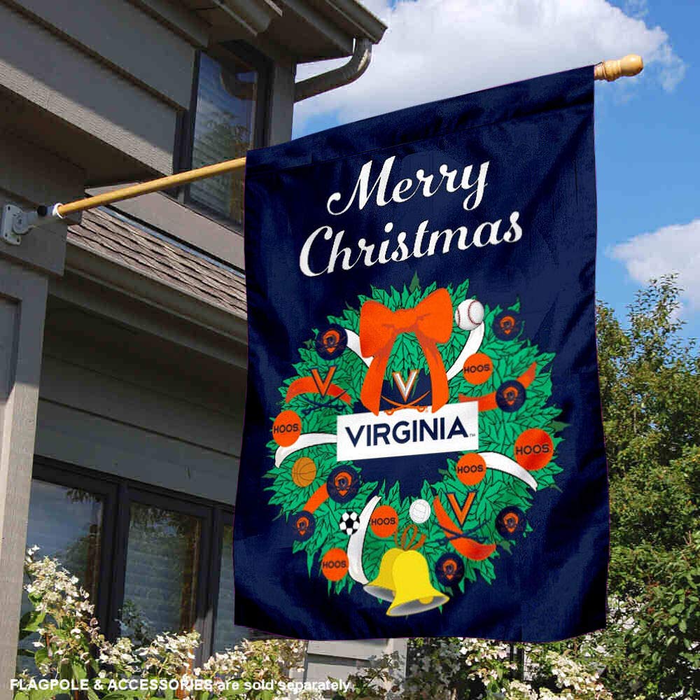 Virginia Cavaliers Happy Holidays Christmas Banner Flag - Perfect for Home Decor, Party Supplies & Fan Gifts - NCAA Team Spirit for Festive Season