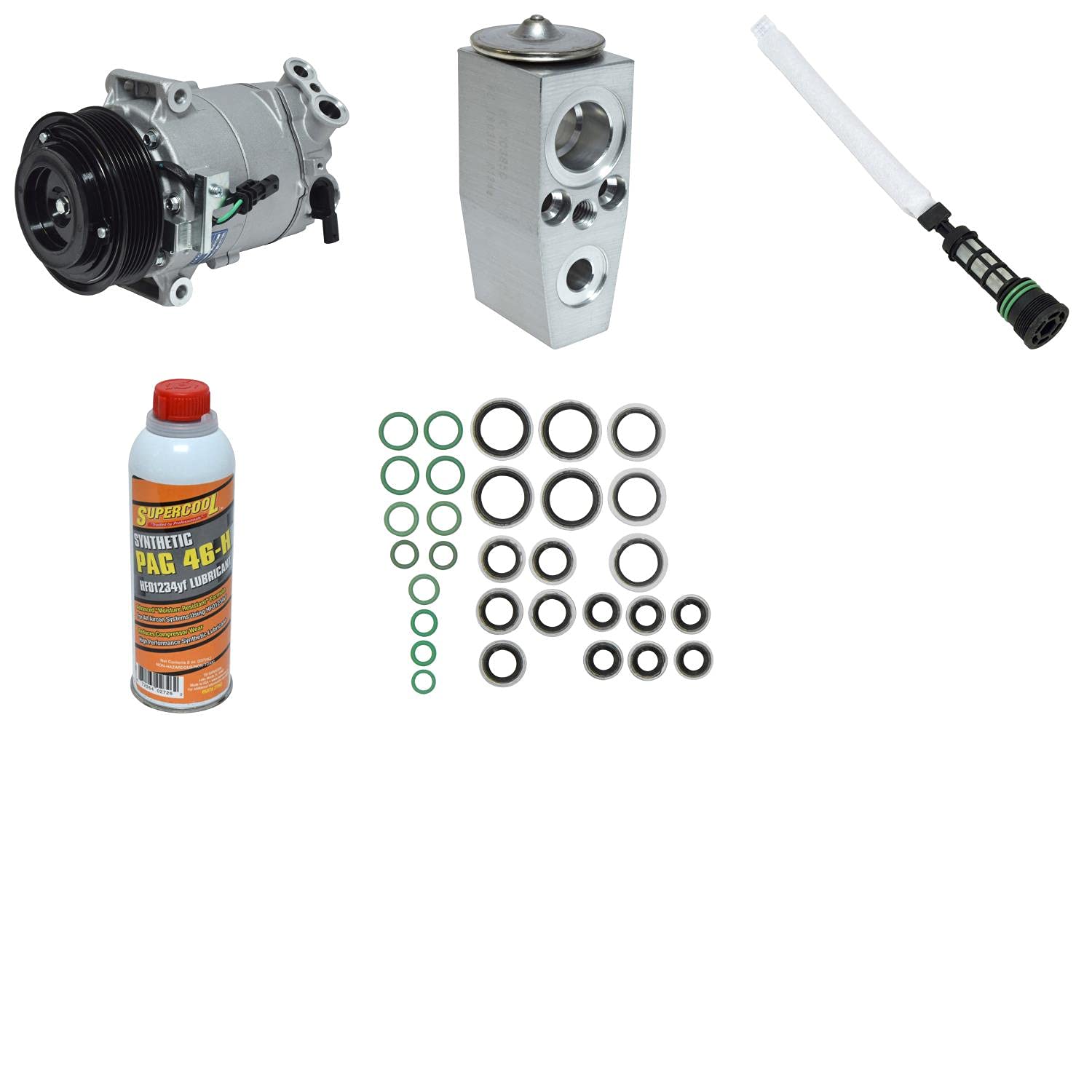 HVAC A/C Compressor Replacement Kit - Compatible with Multiple Car Models | Durable Auto AC Repair Kit for Home Mechanics & Professionals | Perfect for DIY Car Maintenance & AC System Repairs