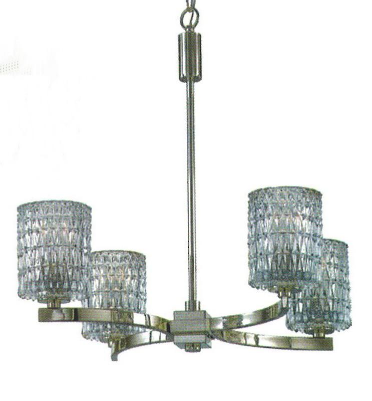 Quoizel Lighting RAN5004 IS Anallie Collection 4-Light Chandelier in Imperial Silver Finish - Elegant Dining Room & Foyer Lighting Fixture for Modern Homes