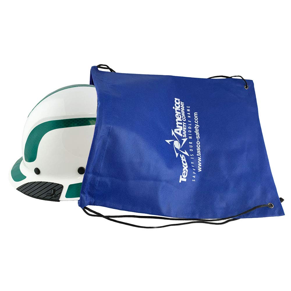 Premium Carbon Fiber Full Brim Safety Helmet - ANSI Certified Lift Hard Hat with Reflective Green Decals & Free Tote Bag - Ideal for Construction, Roofing & Industrial Work Safety