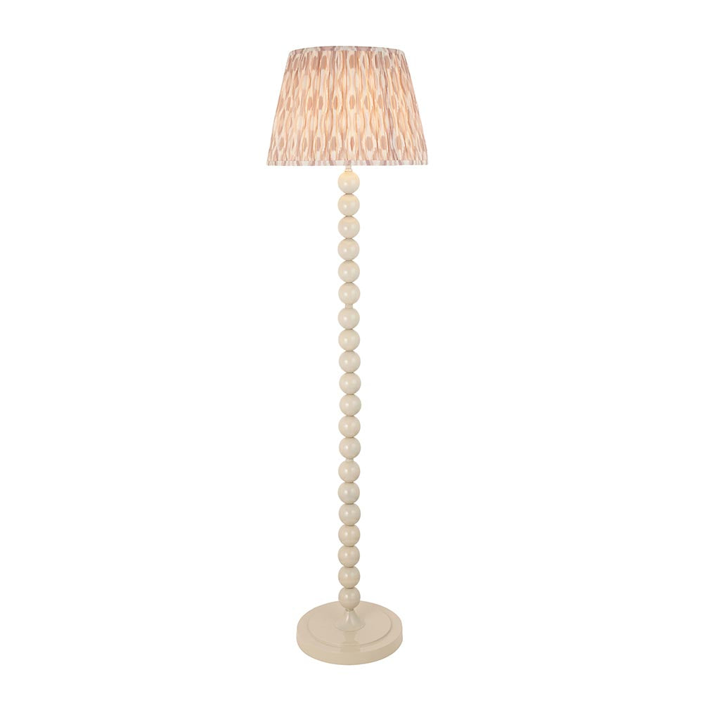 Auralis Ikat Floor Lamp with E27 Socket - Modern Handwoven Design for Living Room, Bedroom & Office Lighting
