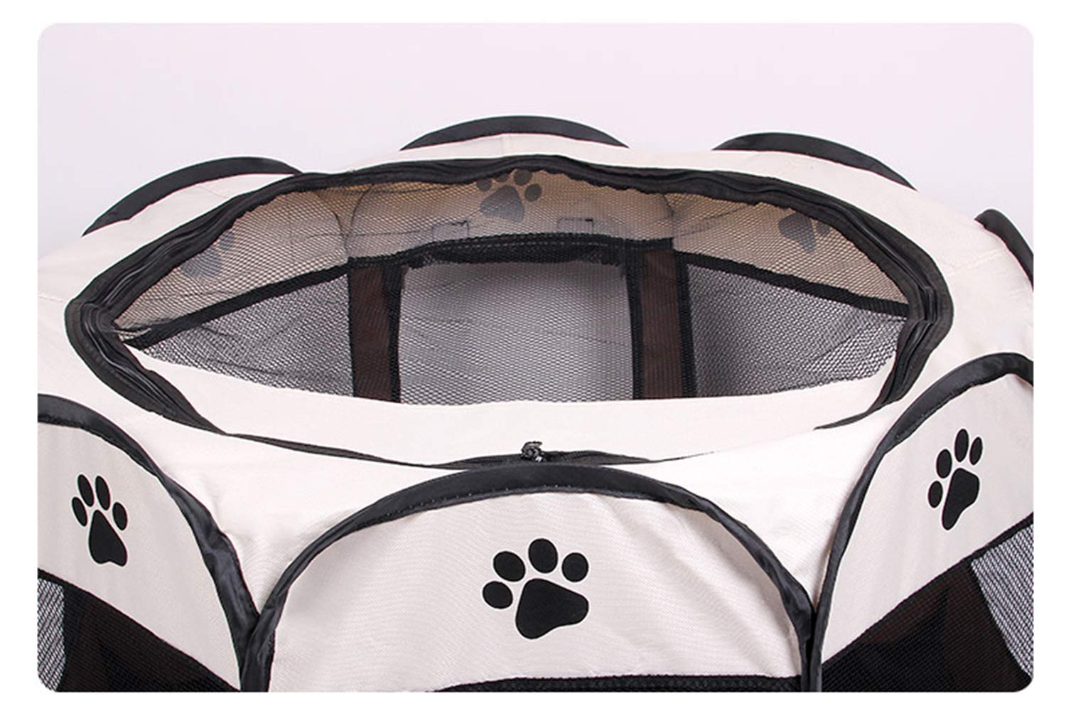 BODISEINT Foldable Portable Pet Playpen - Indoor & Outdoor Dog Playpen for Puppies, Yorkies, Cats & Bunnies | Exercise Pen, Kennel & Playground for Travel, Camping & Home Use