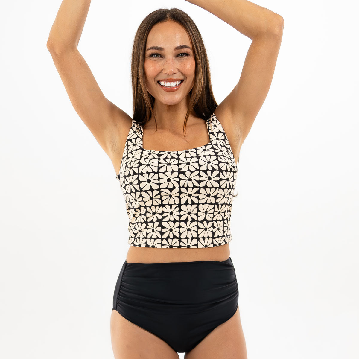 Square Neck Crop Tankini Top for Women - Sexy Swimwear Bikini Set - Perfect for Beach, Pool, and Summer Vacations
