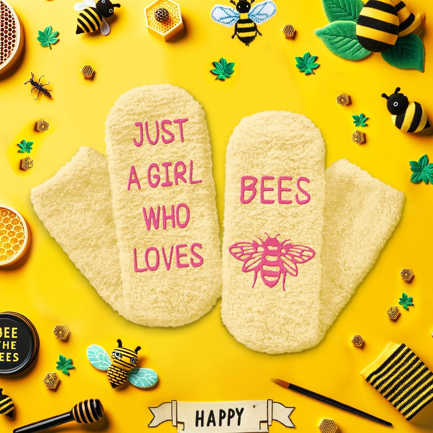 Zmart Funny Fuzzy Animal Socks for Girls & Teens - Duck, Chicken, Dinosaur, Fox & Bee Pattern Cozy Socks | Perfect for Gifts, Sleepovers & Winter Comfort