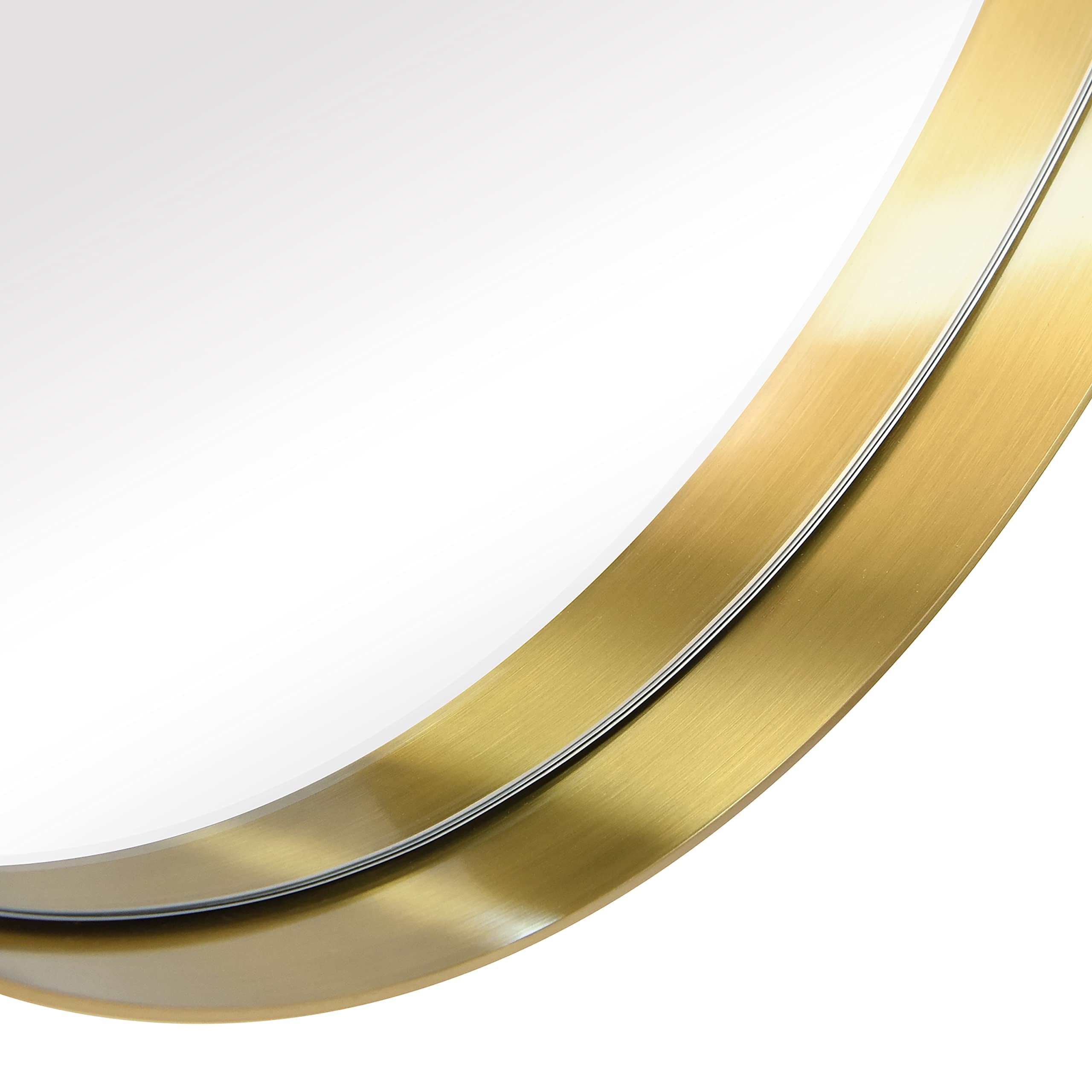 Empire Art Direct Ultra Brushed Gold Stainless Steel Oval Wall Mirror - 24