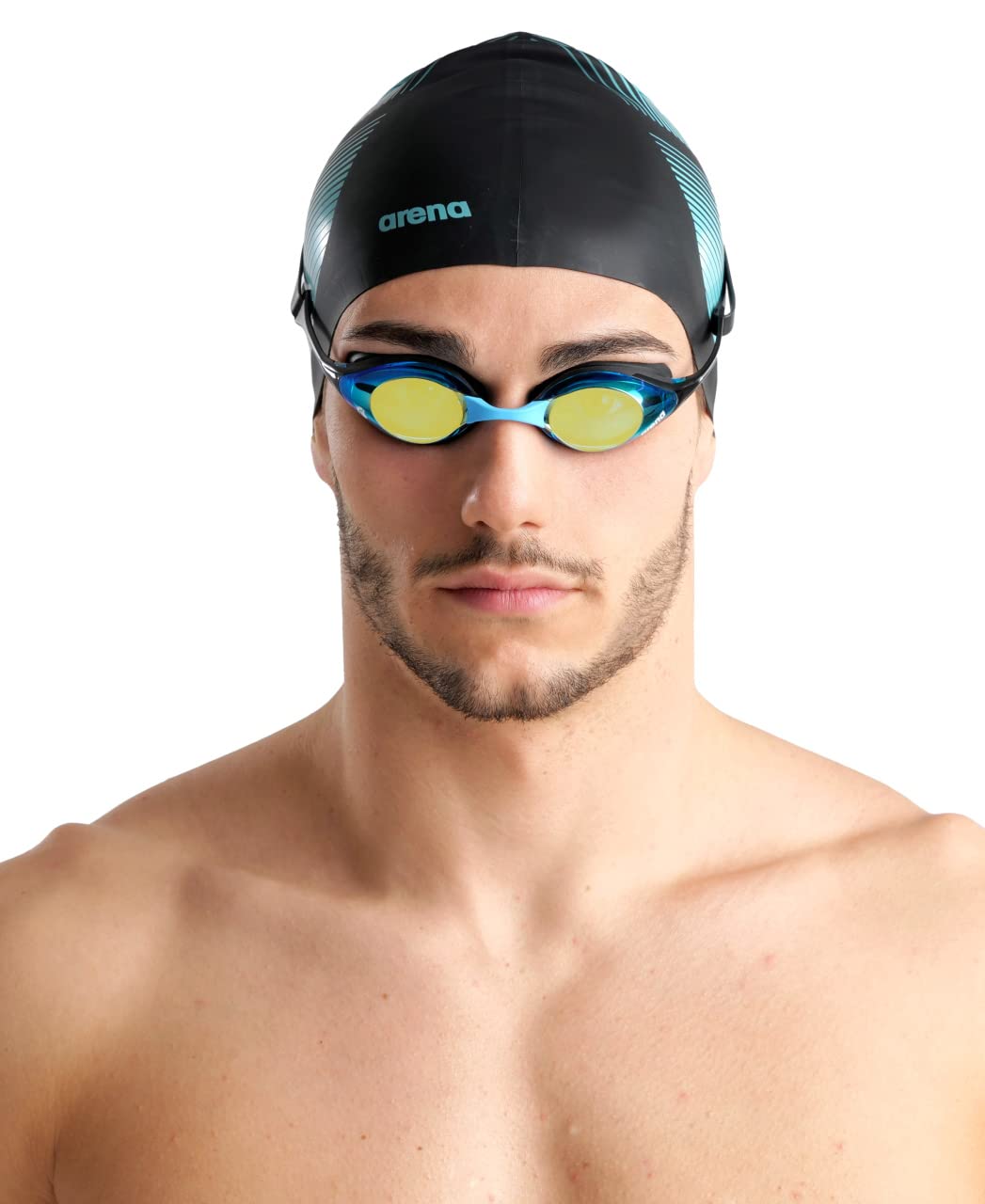 ARENA Unisex Adult Cobra Swipe Anti-Fog Racing Swim Goggles - Polycarbonate Mirror/Non-Mirror Lens - Hydrodynamic Design for Competitive Swimming & Training