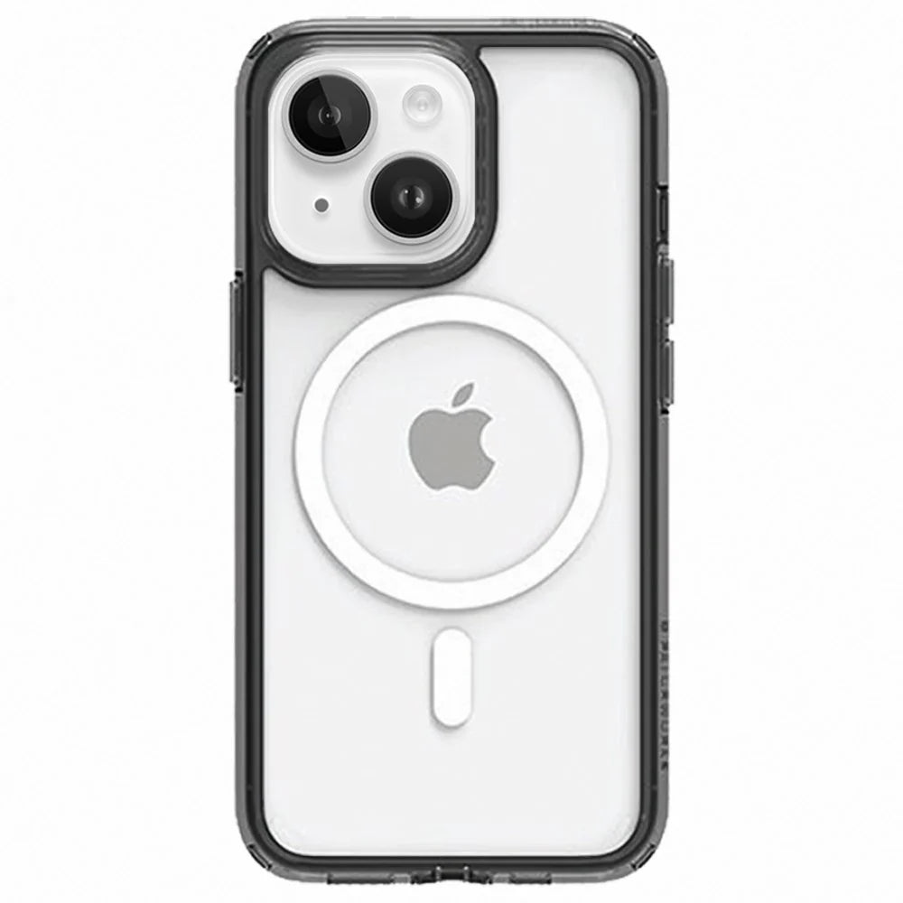 iPhone 14 Plus Clear/Black PATCHWORKS LUMINA Case - Slim Protective Cover with Shock Absorption for Everyday Use & Outdoor Activities
