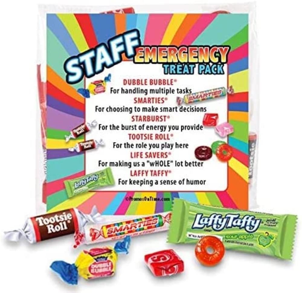 100-Piece Staff Emergency Treat Pack - Employee Appreciation Gift Bags for Office, Corporate Events & Team Building