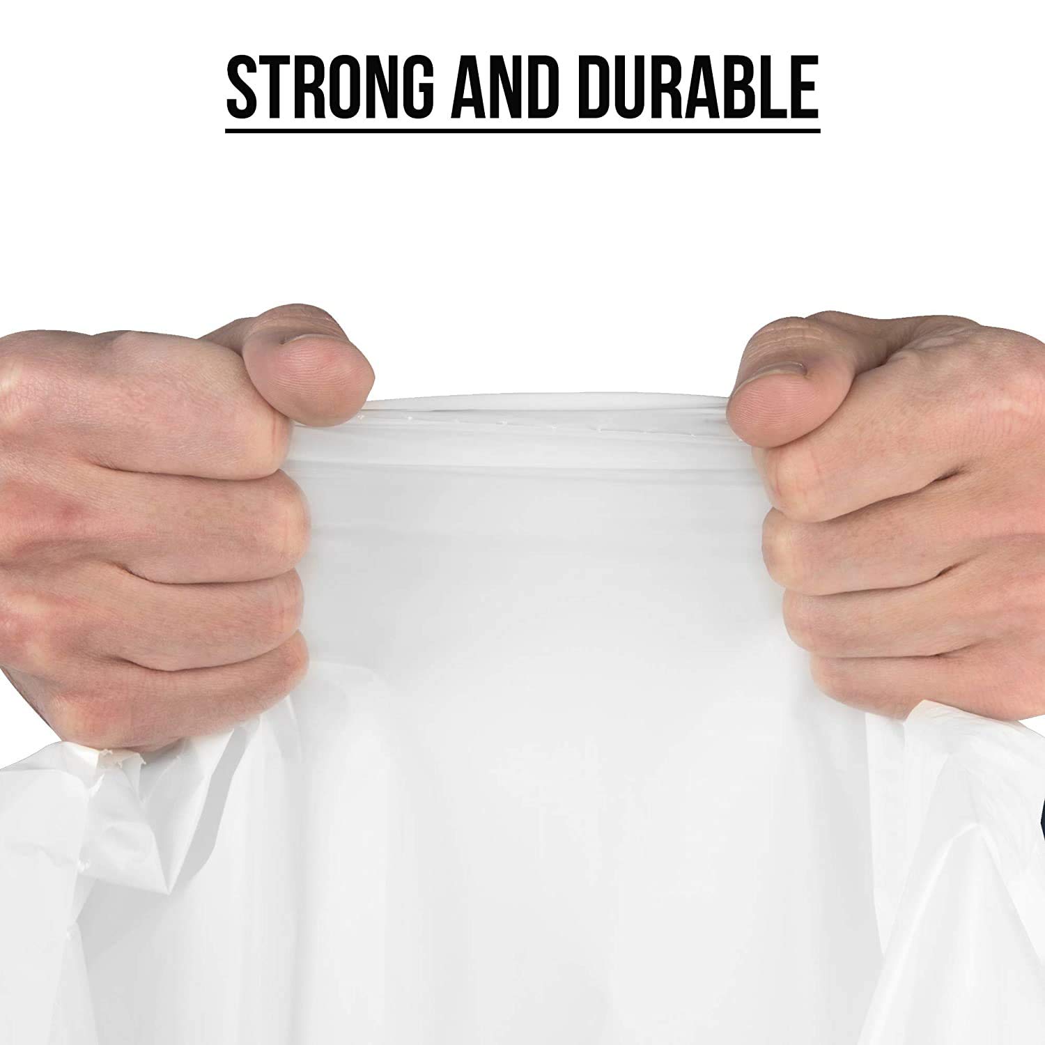 Ultrasac 13 Gallon 0.9 MIL Fresh Scent White Drawstring Kitchen Trash Bags - 24
