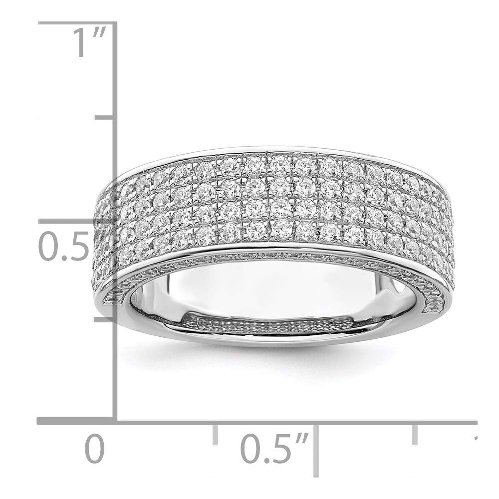 925 Sterling Silver Cubic Zirconia Brilliant Embers Ring - Elegant Women's Fine Jewelry Gift for Anniversary, Birthday & Valentine's Day | Perfect for Date Nights, Parties & Special Occasions