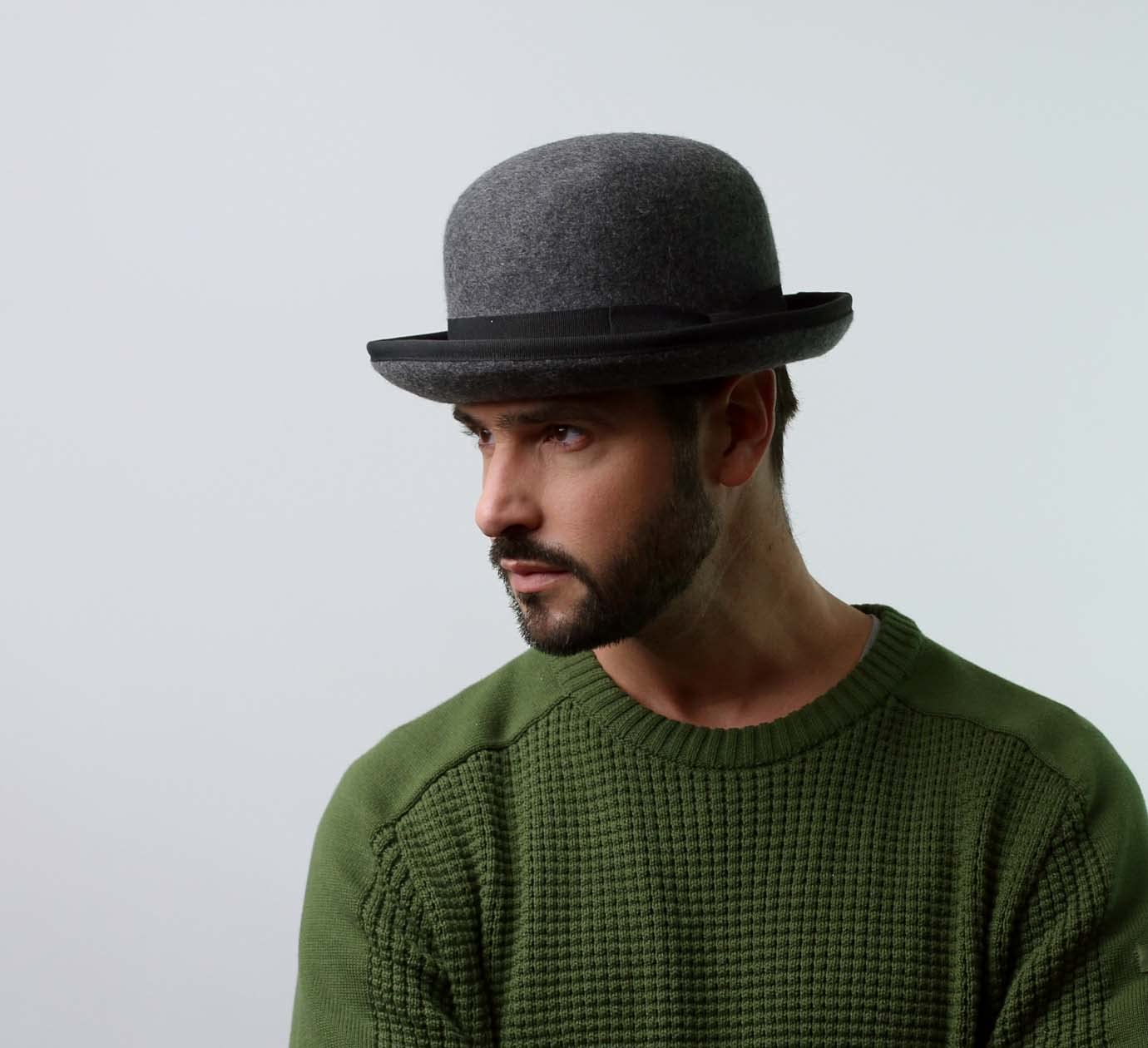 Wool Felt Bowler Hat for Women & Men - Vintage Style