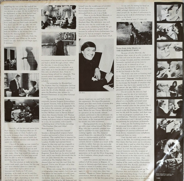 John Morris - The Elephant Man Original Motion Picture Soundtrack LP Album Reissue VG+ - Vinyl Record for Movie Enthusiasts & Collectors