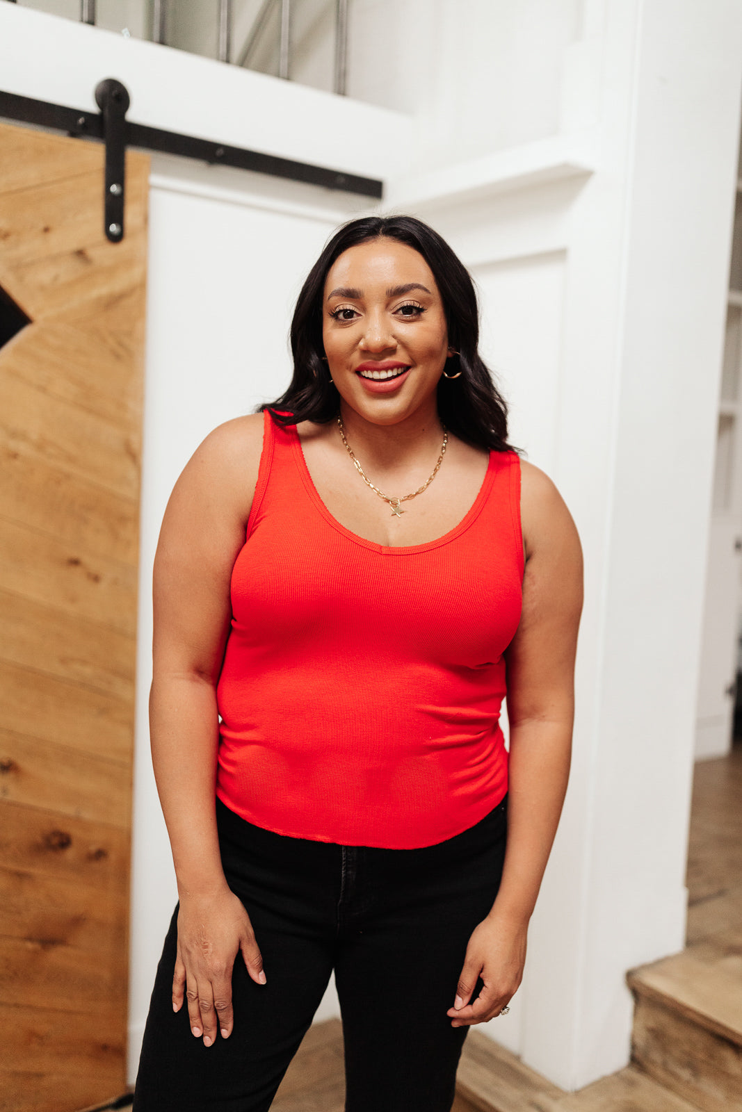 Stay Easy Tank Top in Cherry Red - Soft & Comfortable Women's Casual Shirt for Everyday Wear, Lounge, and Summer Outfits