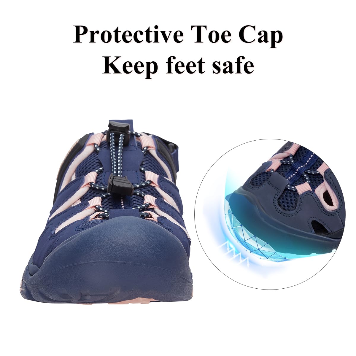 Women's Waterproof Hiking Sandals - Closed Toe for Beach & Outdoor Adventures
