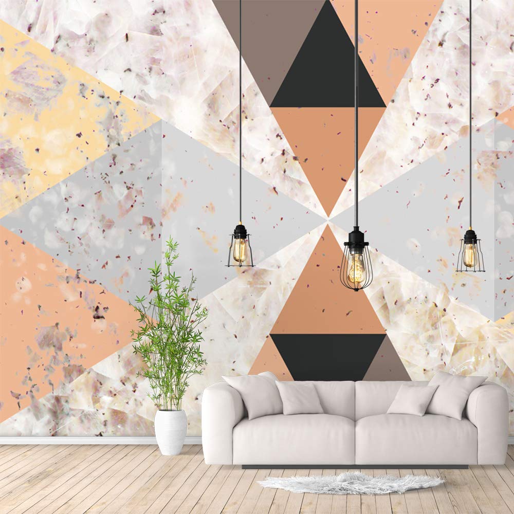 Abstract Geometric Peel and Stick Wallpaper - Removable Wall Mural for Bedroom Decor (66x96 inches) - Perfect for Home, Office & Nursery Wall Stickers