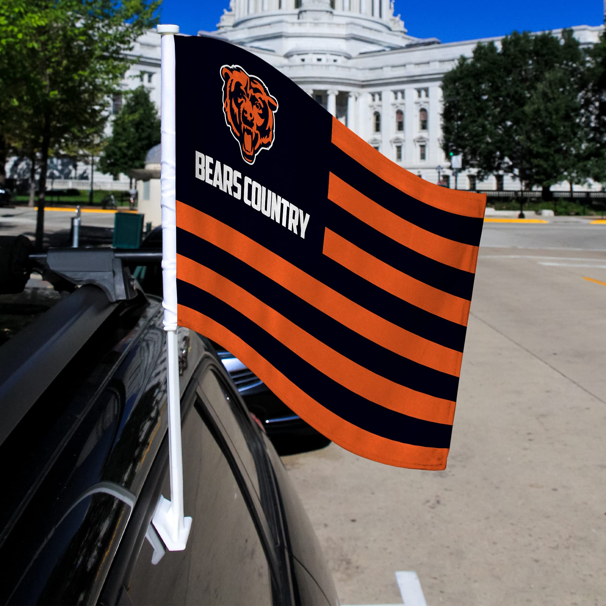 NFL Double Sided Car Flag - Rico Industries Officially Licensed Team Logo Car Accessory for Game Day Tailgating & Road Trips