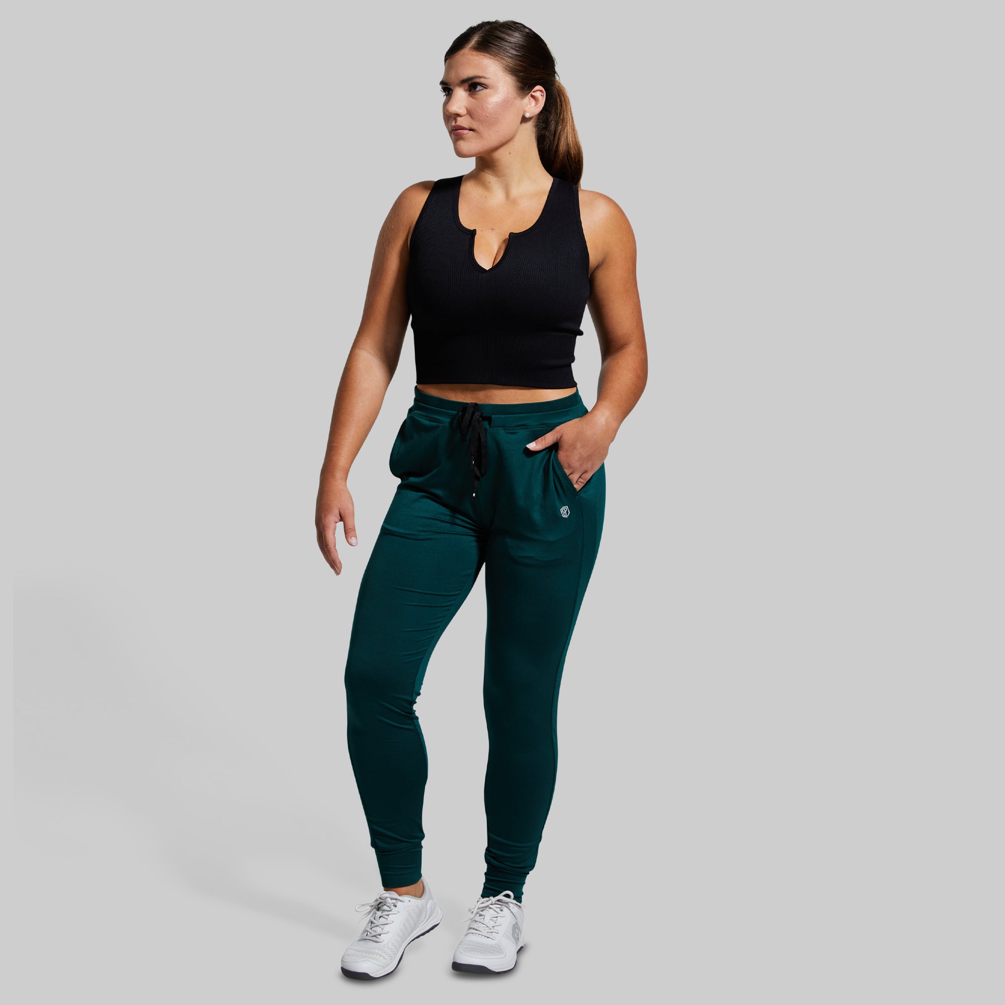 Good to Go Seamless Crop Tank Top - Black - Women's Workout Shirt for Yoga, Gym & Running