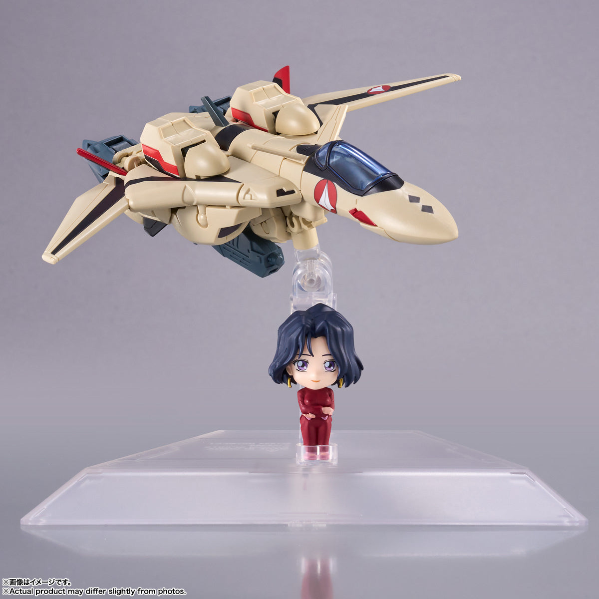 Bandai Tiny Session Macross Plus YF-19 (Isamu Alva Dyson Use) & Myung Fang Lone Action Figure Set - Anime Collectible Model for Display & Gifts - Perfect for Fans, Shelf Decor, and Cosplay Props