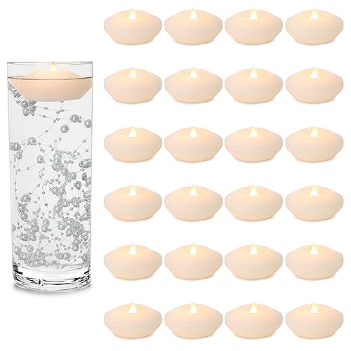 24 PCS Wax Floating Candles