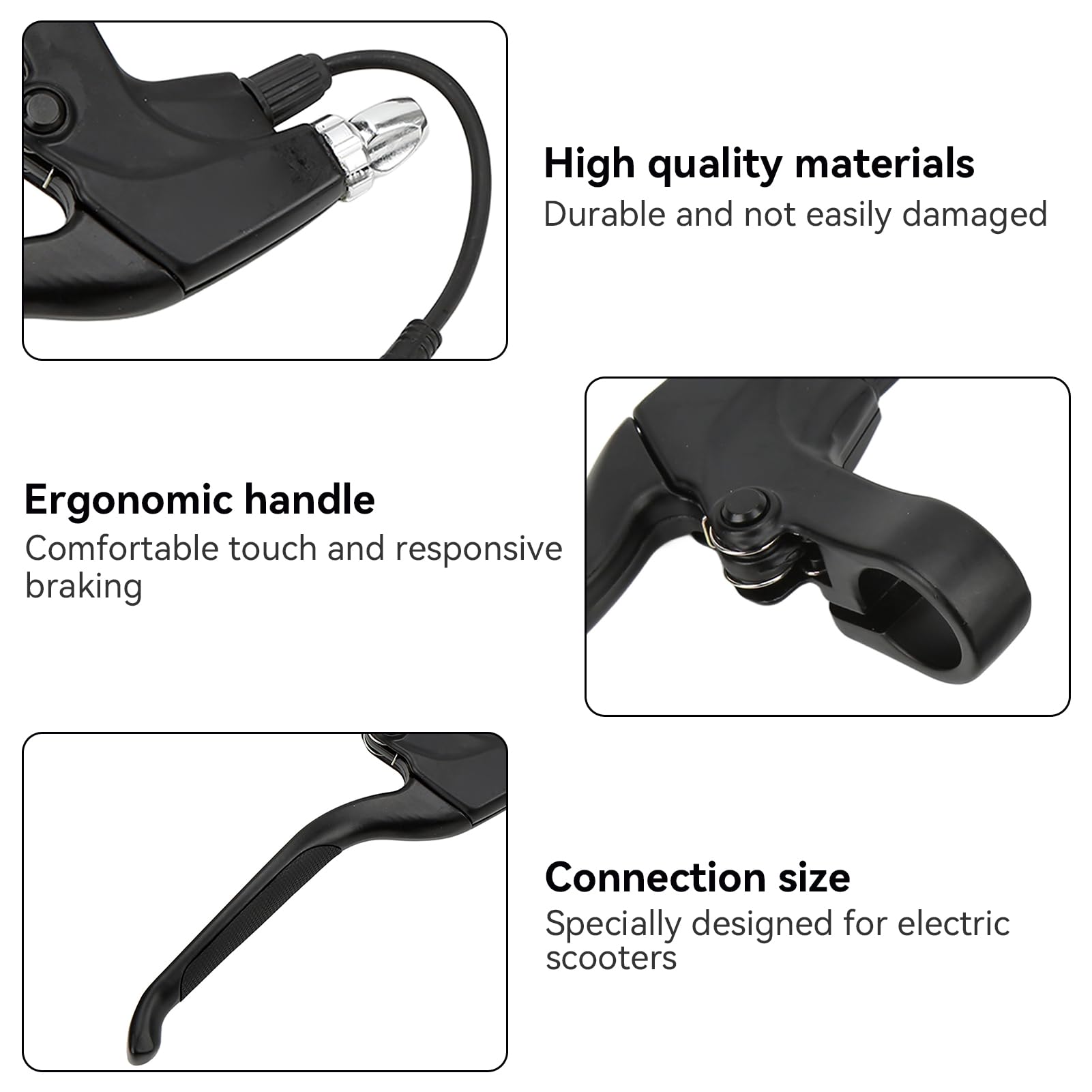 Premium E-Bike Brake Lever Set - Left & Right Waterproof Handlebars for Electric Bicycle, Scooter & Mini Bike | Perfect for Commuting, Off-Road & Urban Riding
