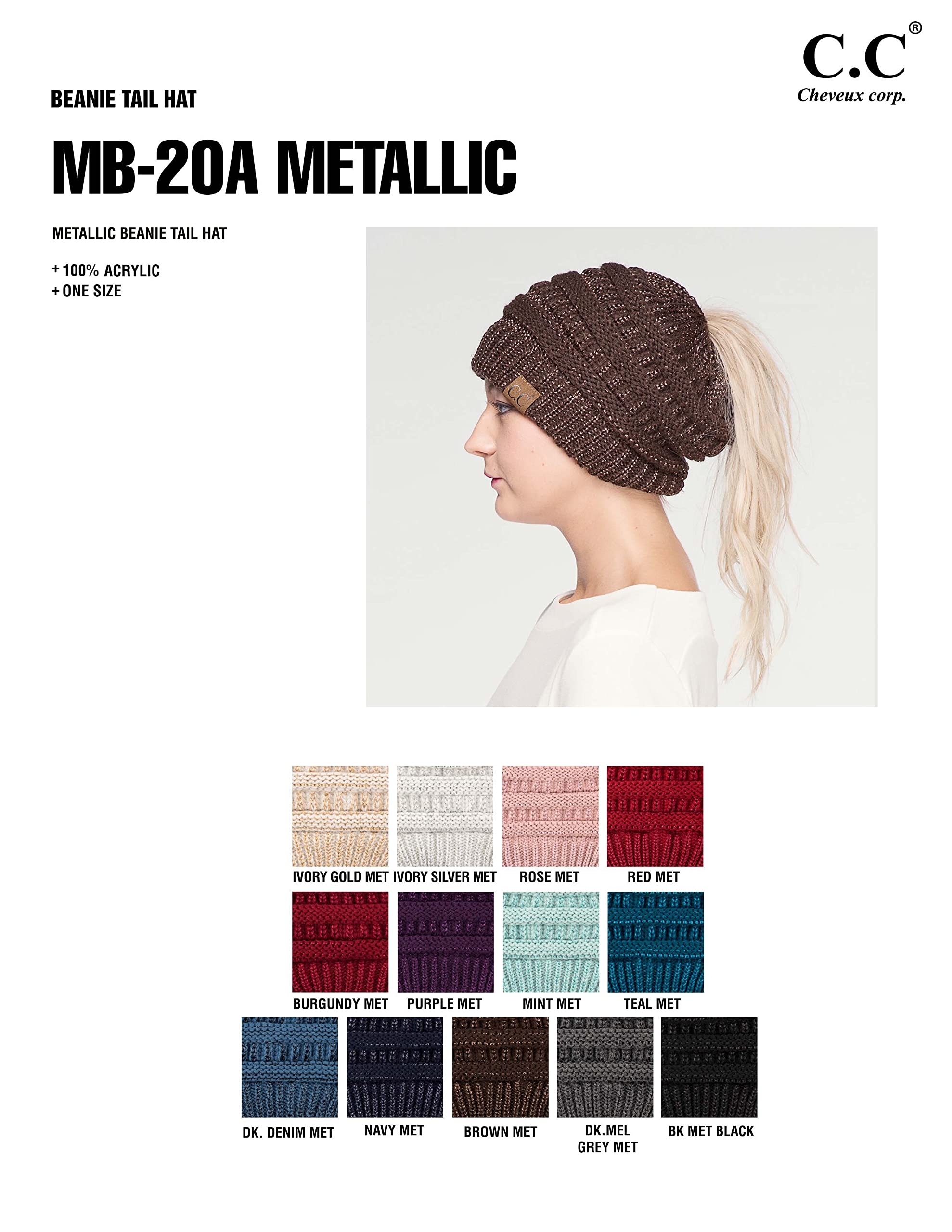 ScarvesMe Women's Ribbed Beanie Hat - Ponytail & Messy Bun Winter Knit Cap for Cold Weather | Perfect for Outdoor Activities, Running, and Casual Wear