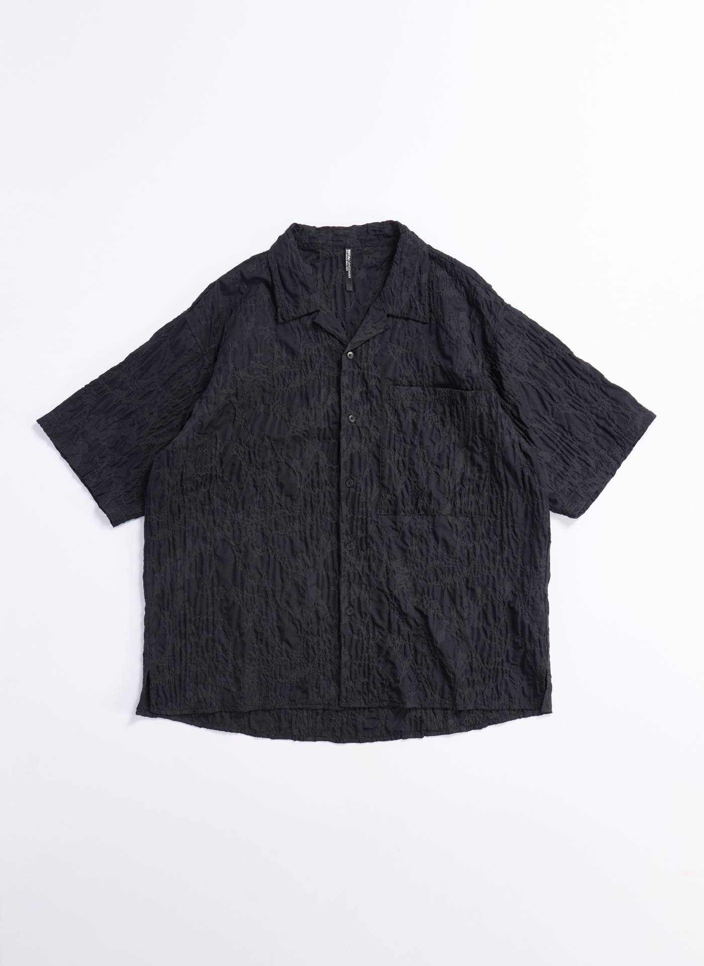 Premium Nylon Embossed Open Collar Shirt for Men - Breathable & Stylish Casual Wear for Office, Travel & Outdoor Activities