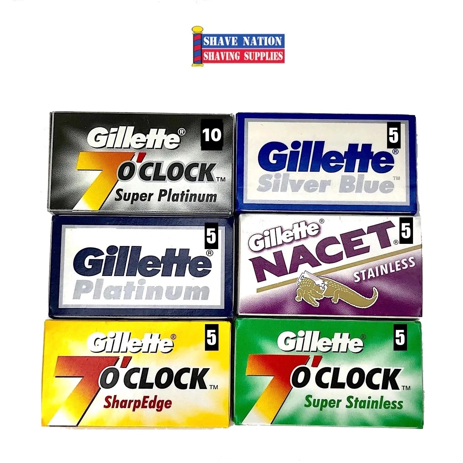 Gillette Double Edge Razor Blade Sampler Pack - Best DE Blades for Men's Shaving - Smooth Shave for Sensitive Skin & Beard Grooming