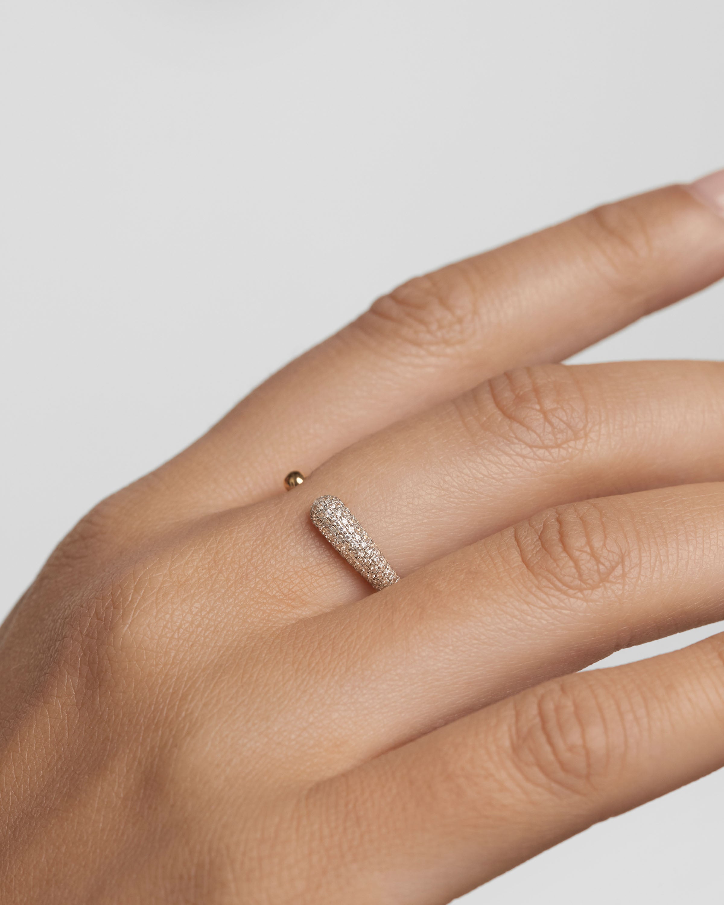 14K Gold Diamond Soho Ring for Women - Elegant Stackable Band for Engagement, Wedding, Anniversary & Everyday Wear