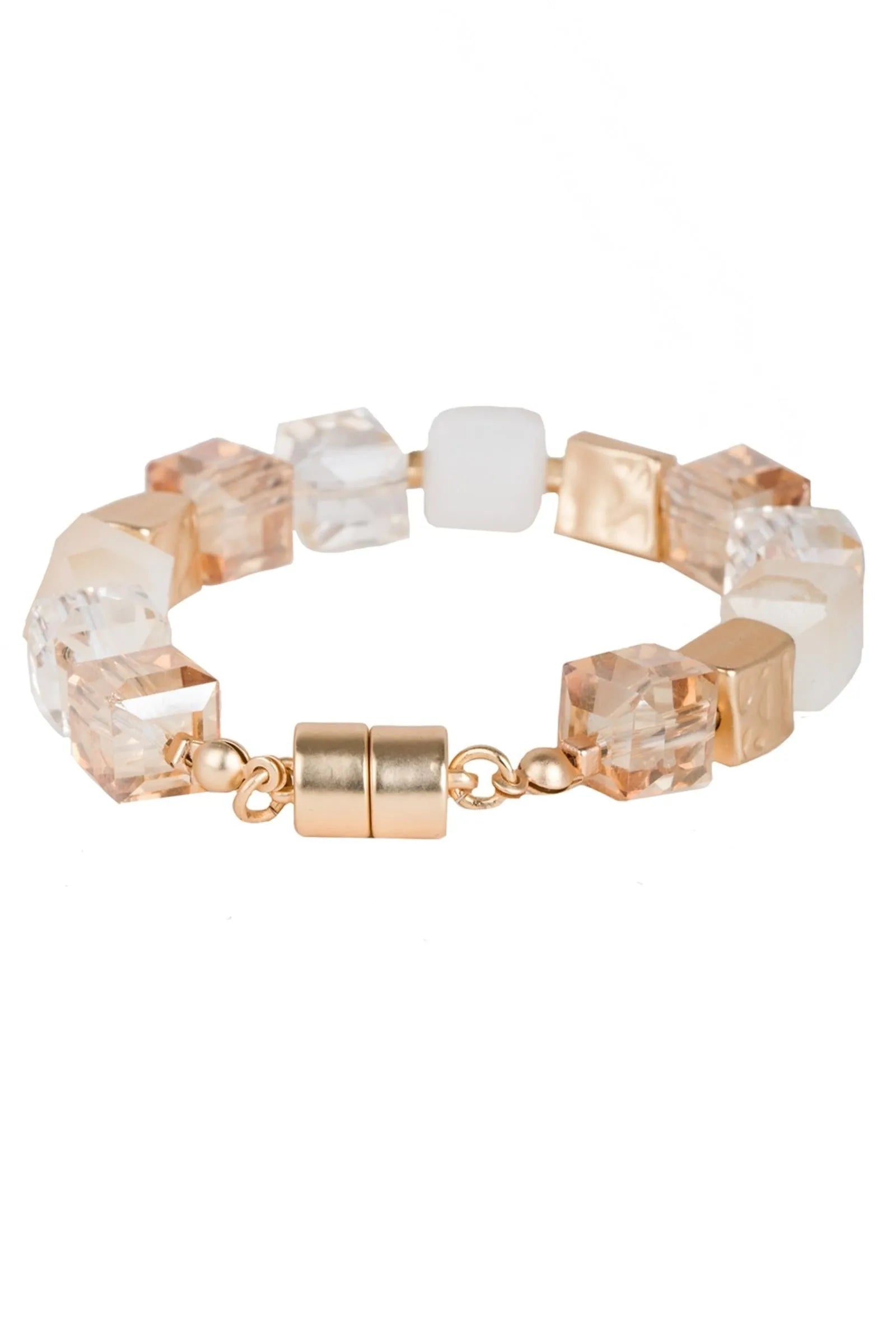 Faceted Bead and Stone Bracelet for Women - Handmade Boho Chic Jewelry - Perfect for Parties, Weddings & Everyday Wear
