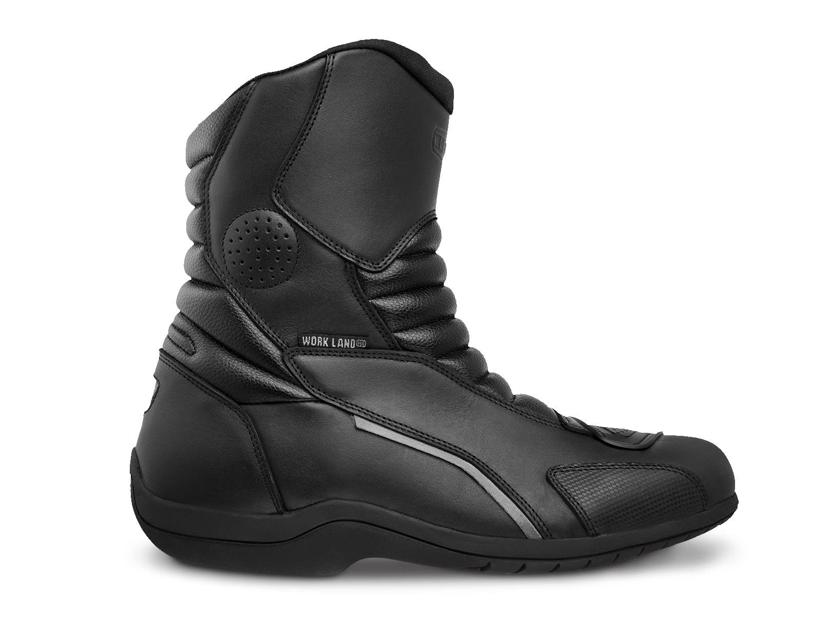 WORKLAND Men's Motorcycle Boots 80006 - Leather Riding Boots with Protective Features, Slip-Resistant Rubber Sole & Reflective Design for Safety | Perfect for Long-Distance Riding & Urban Commuting