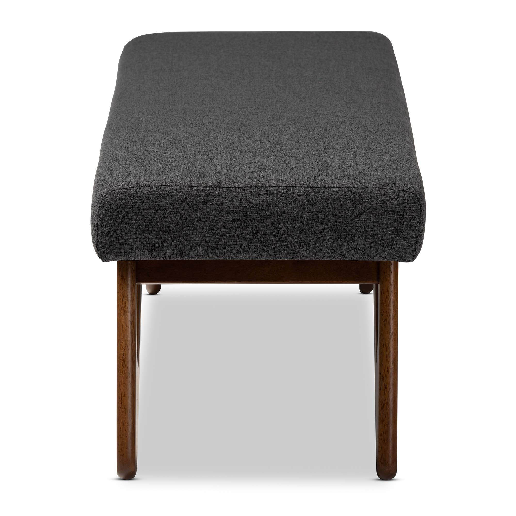 Baxton Studio Modern Dark Grey Bench & Banquette - Versatile Seating for Entryway, Bedroom, or Dining Room