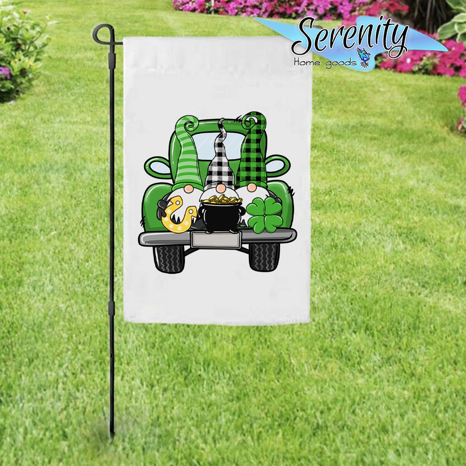 St. Patrick's Day Garden Flag - Single-Sided Leprechaun Design for Outdoor Decor | Irish-Themed Lawn & House Decoration | Perfect for March Celebrations, Spring Yard Decor & American Holiday Festivities