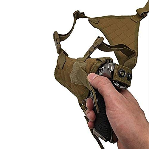 Military Tactical Double Shoulder Holster for Concealed Carry - Adjustable Ambidextrous Pistol Holster Fits Glock 17 18 19 23 & Similar Handguns - Perfect for CCW, Security Work & Outdoor Activities