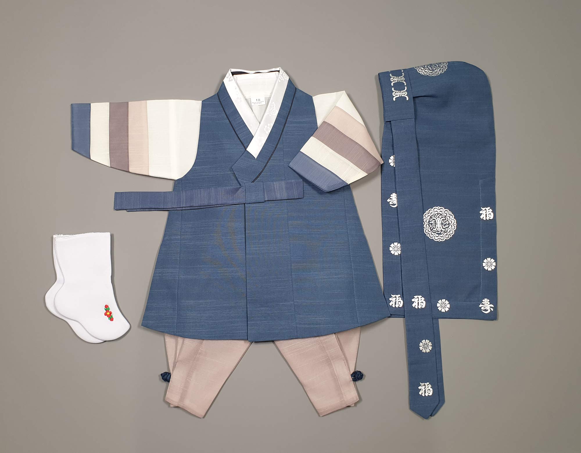 Korean Traditional Hanbok for Boys - Red & Navy Blue Kids Hanbok for 1st Birthday Doljanchi (Dol) Party | Ages 1-8 | Perfect for Korean Cultural Events, Photo Shoots & Special Occasions