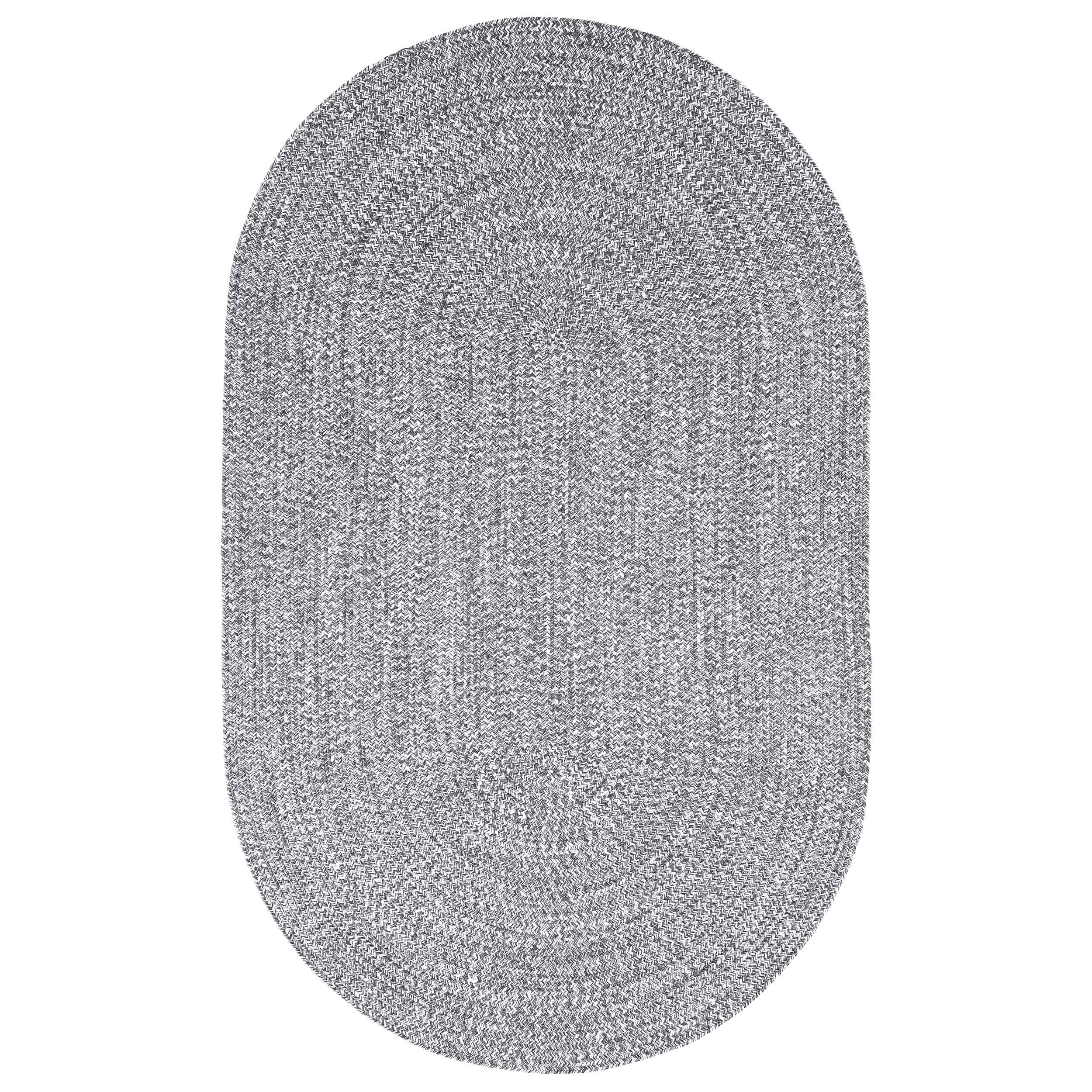 Reversible Braided Area Rug - Non-Slip Two Tone Indoor/Outdoor Rug for Living Room, Bedroom, Patio - Soft & Durable Home Decor