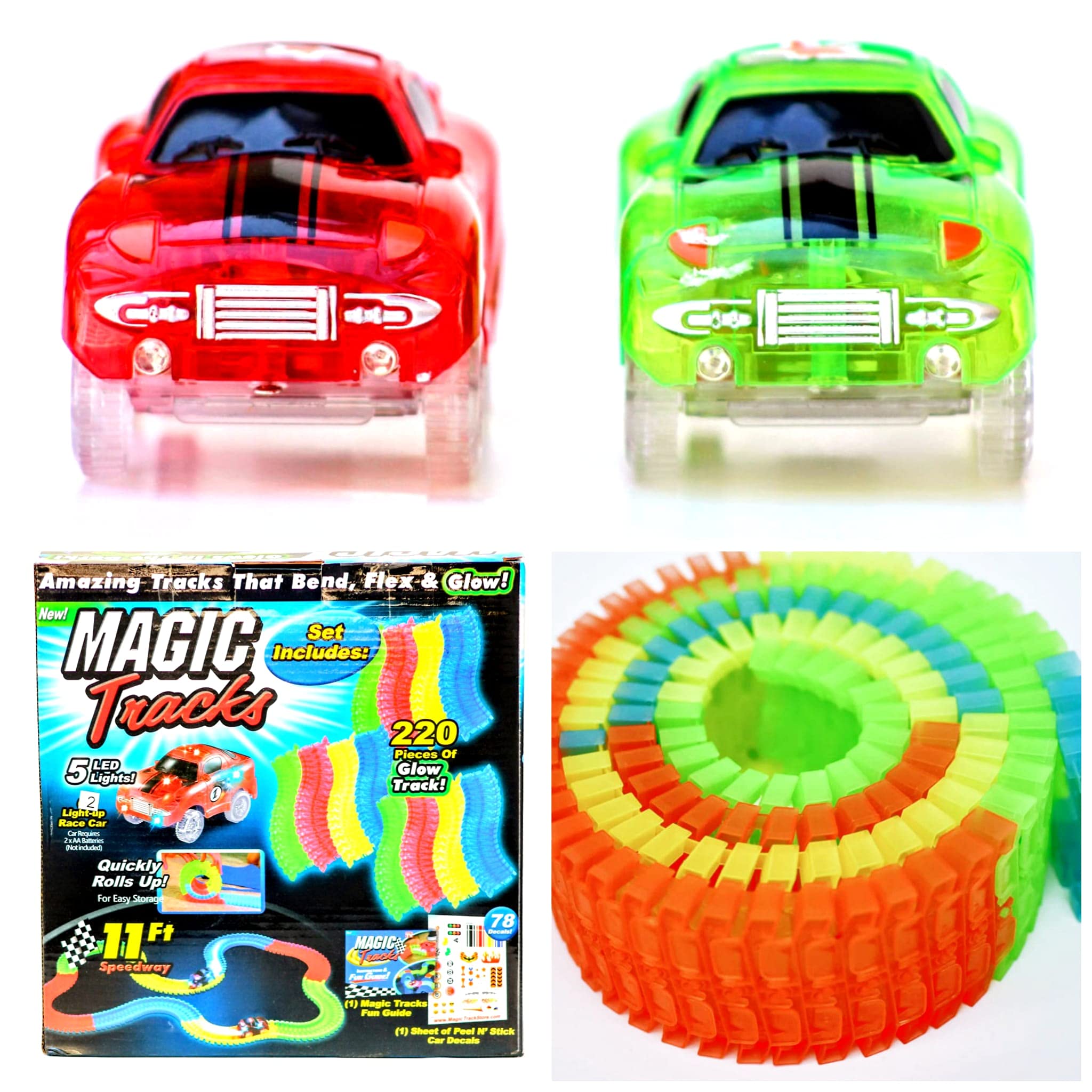 Flexible Race Track Toy Set for Kids - Expandable Car Play Mat with Loops & Ramps - Perfect for Indoor & Outdoor Playtime, Birthday Gifts & STEM Learning Activities
