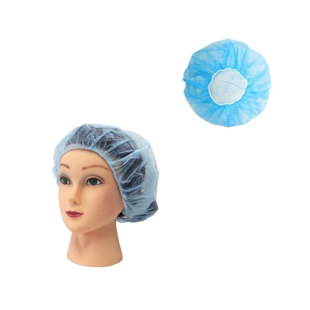 Disposable Hair Bouffant Cap - Blue 18 Inch (2000 Pack) | Medical, Food Service & Salon Use | Latex-Free PPE Head Cover