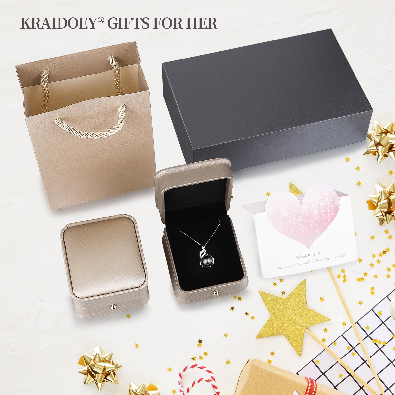 Tahitian Black Pearl Necklace for Women - Sterling Silver Adjustable Chain with Real Black Pearls - Perfect Gift for Wife, Girlfriend, Mother (Wedding, Birthday, Anniversary, Christmas, Valentine's Day) - Elegant Jewelry Gift Box Included - Ideal for Date Nights, Special Occasions & Everyday Wear