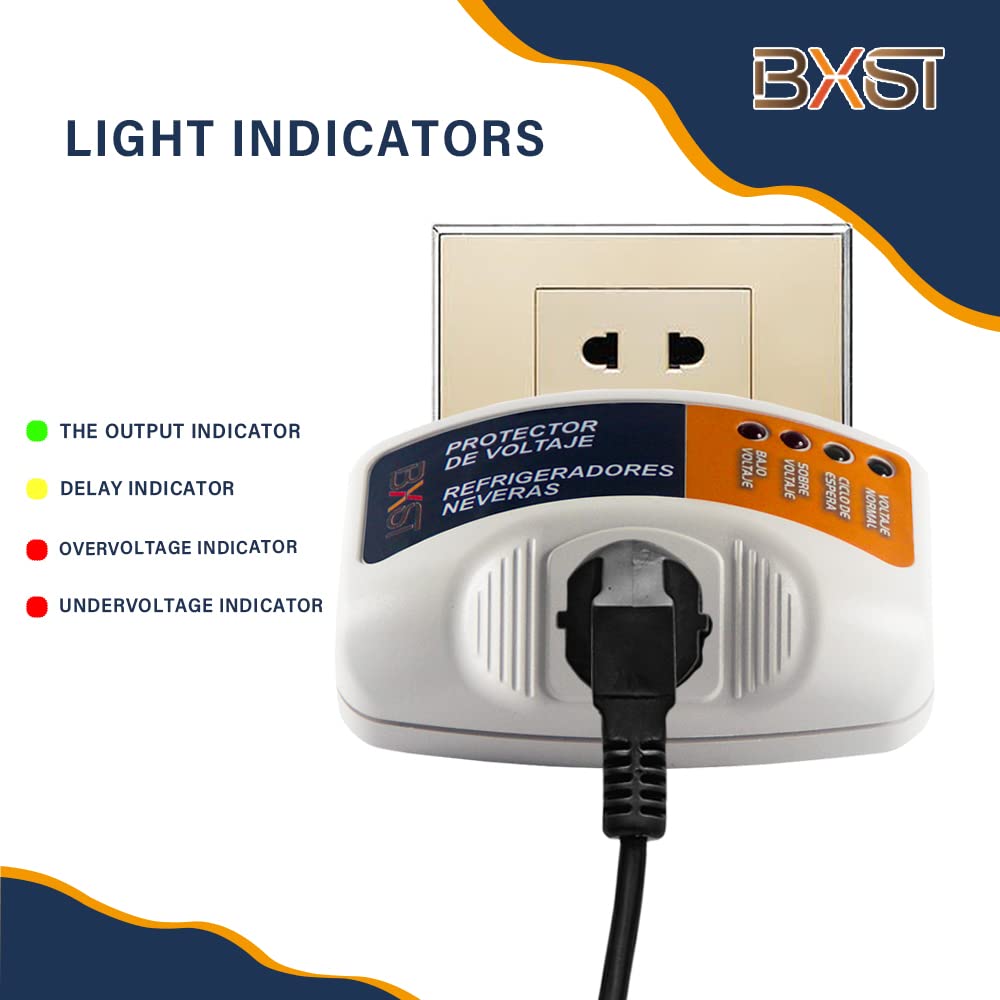 BXST 15A 1800W 140J Single Outlet Surge Protector Plug - Heavy Duty Power Strip for Refrigerator, Air Conditioner, TV & PC - 120V Home & Office Electrical Safety Device - Perfect for Kitchen, Living Room & Workspace Protection
