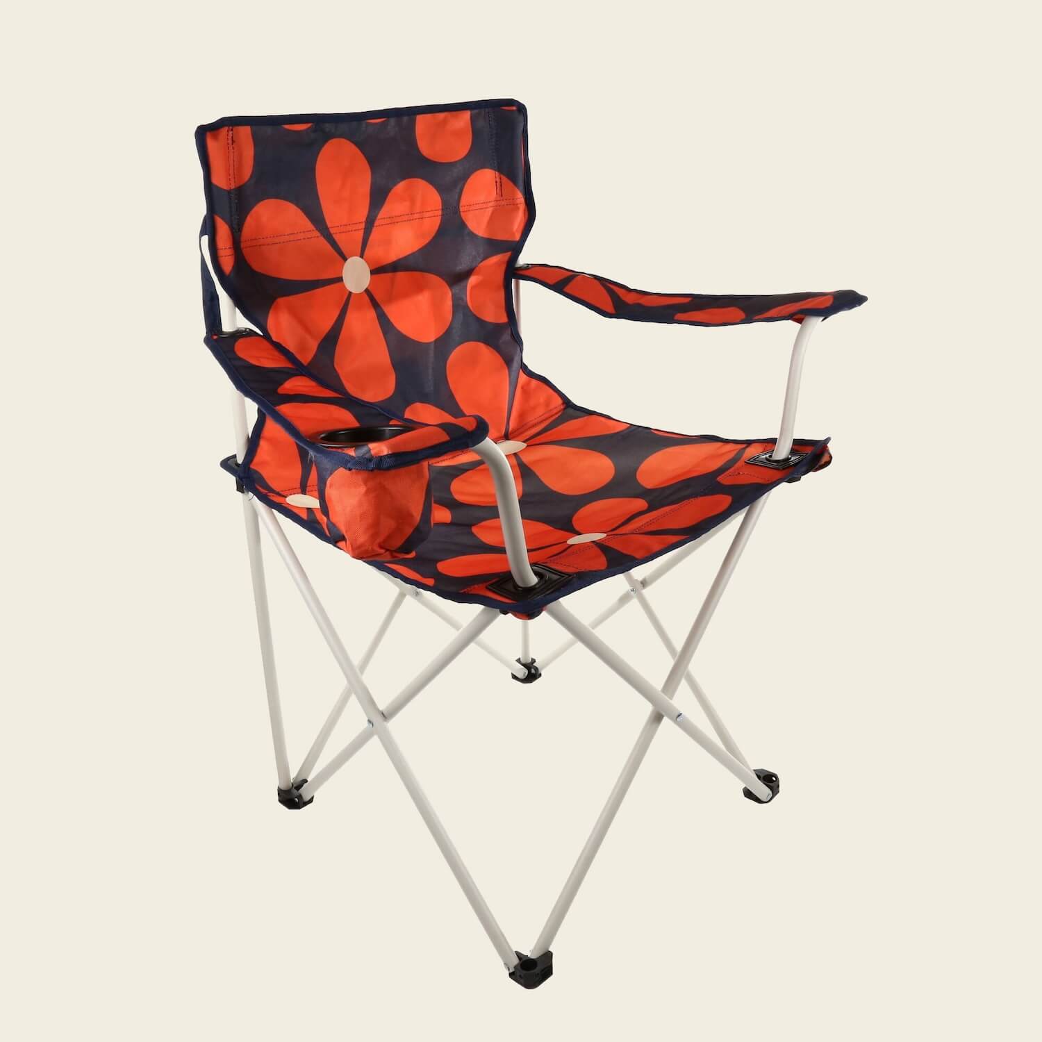 Springback Chair Navy Daisy - Comfortable and Stylish Home Office Chair for Work, Study, or Relaxation - Perfect for Small Spaces, Dorm Rooms, and Cozy Living Areas