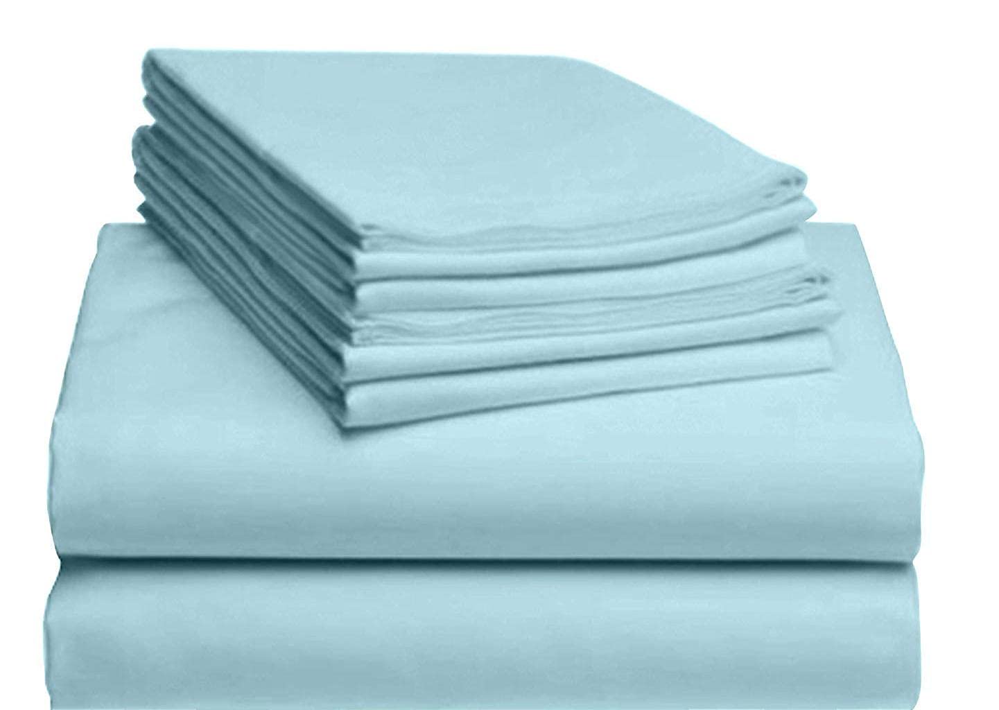 800-Thread-Count 100% Cotton Sheet Set - 4-Piece Twin Size Luxury Bedding with Deep Pocket (Fits 18