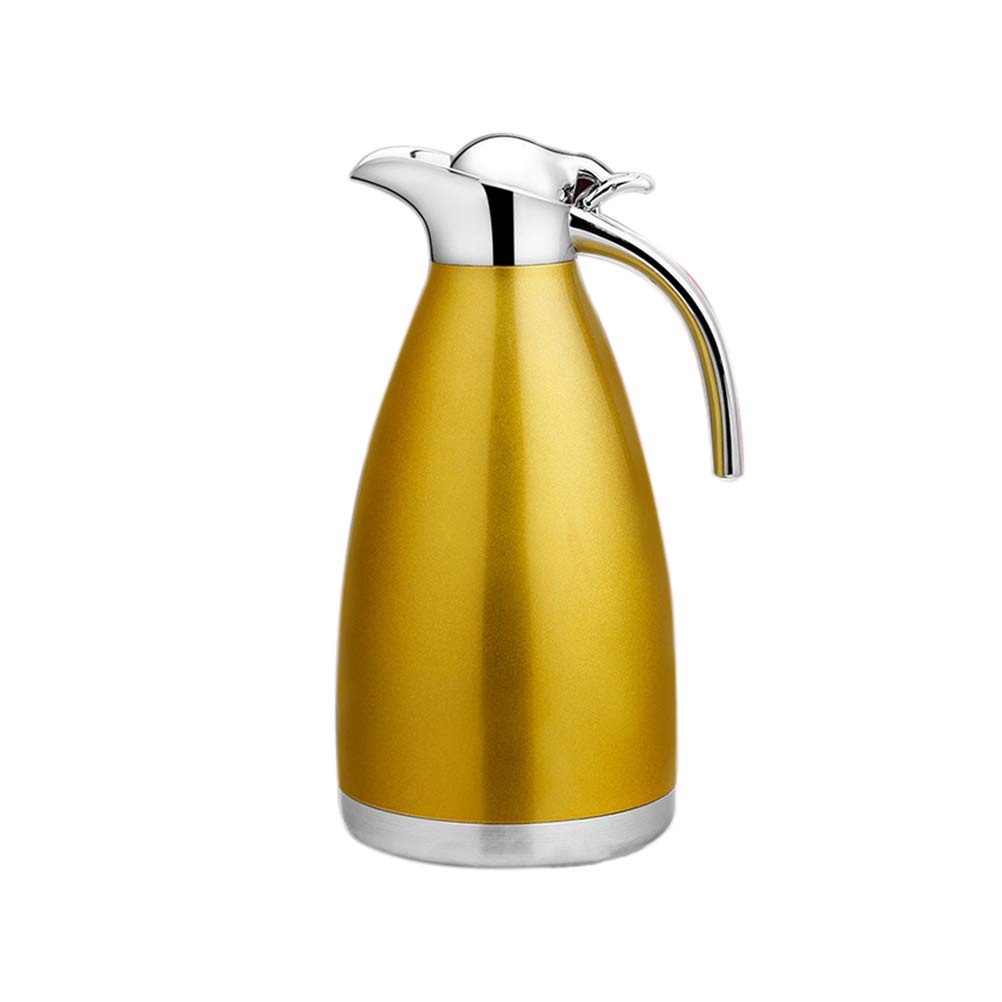 DOITOOL Stainless Steel Insulated Water Pitcher - 1.5L Thermal Kettle for Cold Drinks | Home, Restaurant & Outdoor Use | Champagne Color Single-Layer Design | Keeps Beverages Chilled for Hours