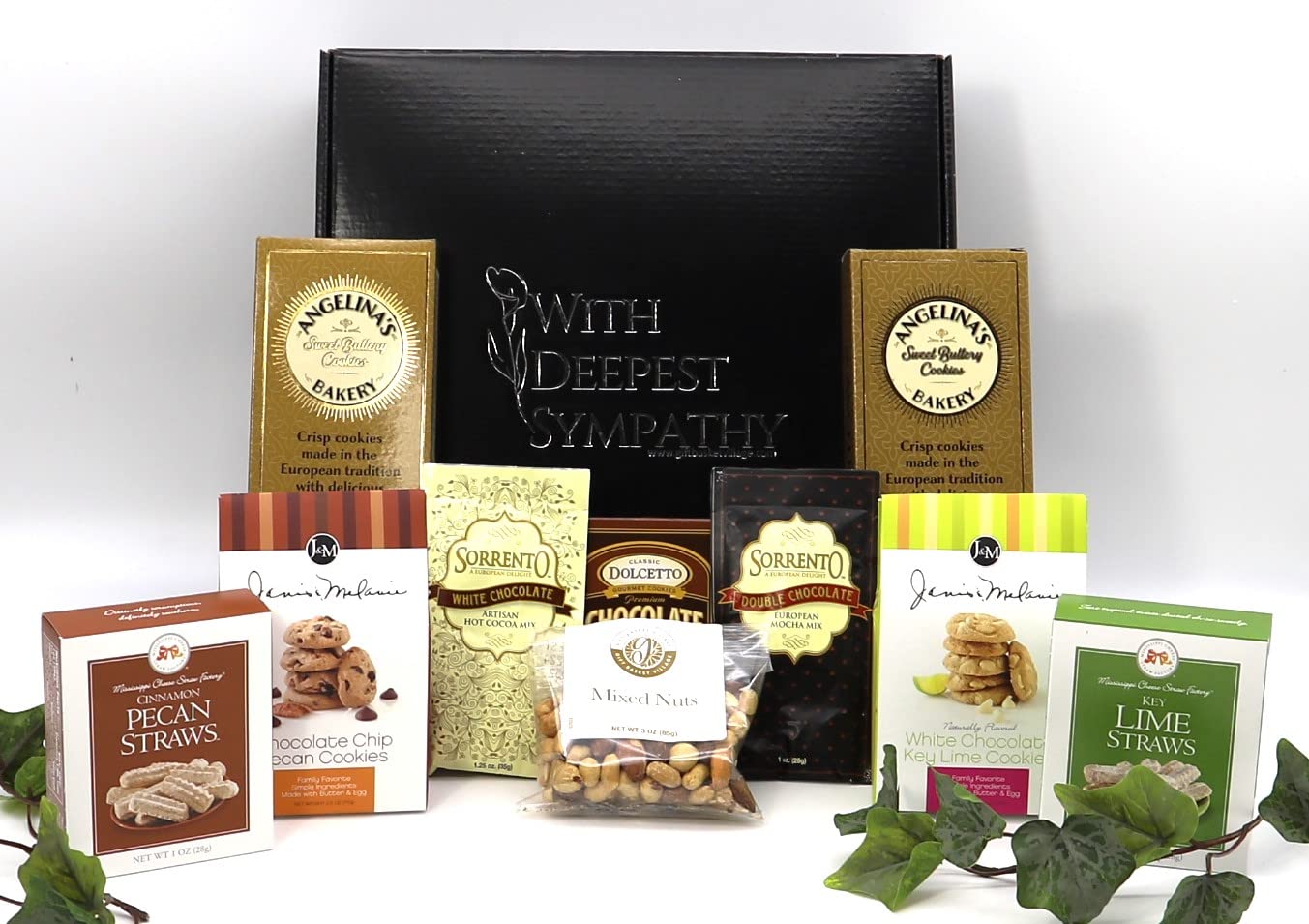 Sympathy Gift Basket - Comforting Cookies, Hot Cocoa, Mixed Nuts & Sweet Treats Box | Thoughtful Condolence Gift for Funeral, Loss of Loved One | Perfect for Bereavement, Memorial Services & Showing Support