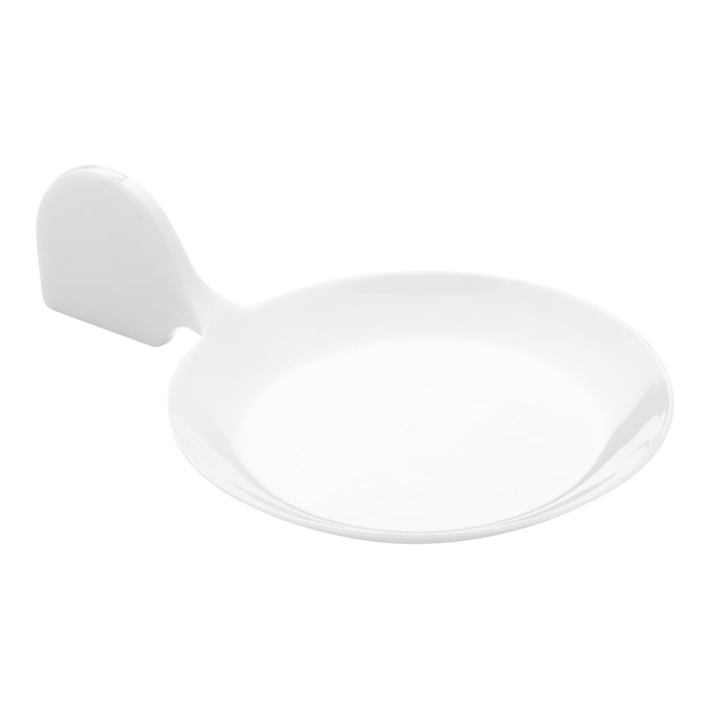 100-Pack White Plastic Tasting Plates & 100-Pack Silver Mini Forks - 3.7 Inch Appetizer Plates with 4 Inch Dessert Forks for Parties, Catering, and Events