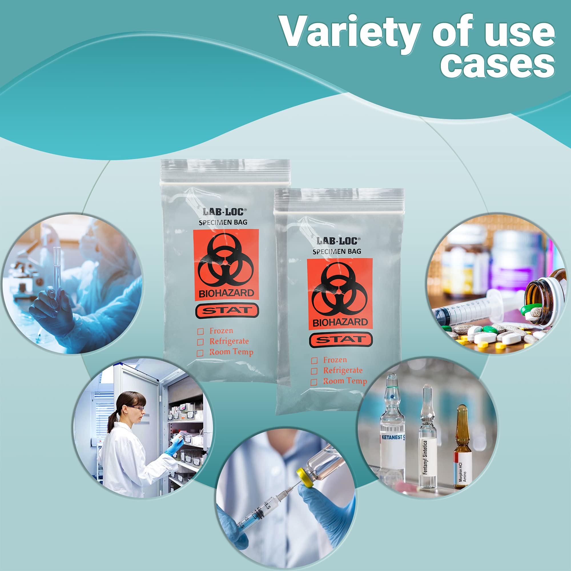 APQ 1000 Pack 6x9 Specimen Transfer Bags with Zipper | Biohazard Polyethylene Storage Bags (2 mil Thickness) | Ideal for Medical Labs, Hospital Specimen Transport & Environmental Sampling